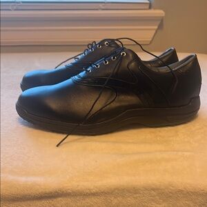 Men's Black Leather Golf shoes